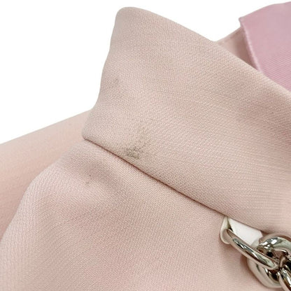 Louis Vuitton Dress Wool Silk Pink Silver Mock Neck Straight Sleeveless