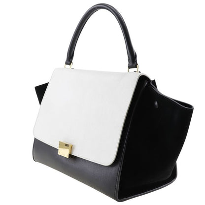 Celine Trapeze Medium 1695430ta Calf And Suede Black/white Ladies Handbag