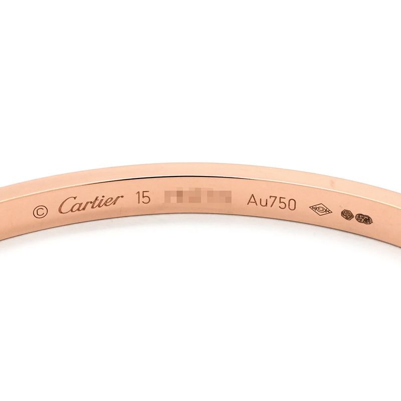 Cartier Bracelet Love Bracelet Half Diamond 6p Diamond 18k Pink Gold Diamond