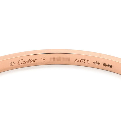 Cartier Bracelet Love Bracelet Half Diamond 6p Diamond 18k Pink Gold Diamond