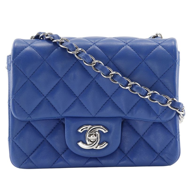 Chanel Chain Shoulder Matelasse A35200 Lambskin Blue Ladies Shoulder Bag