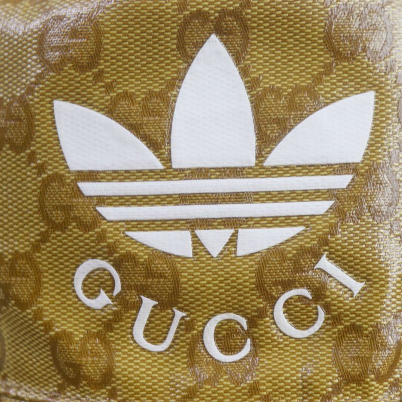 Gucci Adidas 696484 GG Pattern Bucket Hat Brown S 57cm (22.44in) Hat With Box