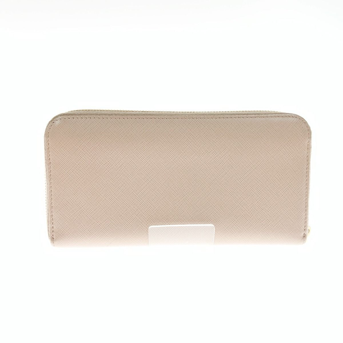 Prada Saffiano Leather Wallet Round Zipper Long Wallet 1ml506 Beige