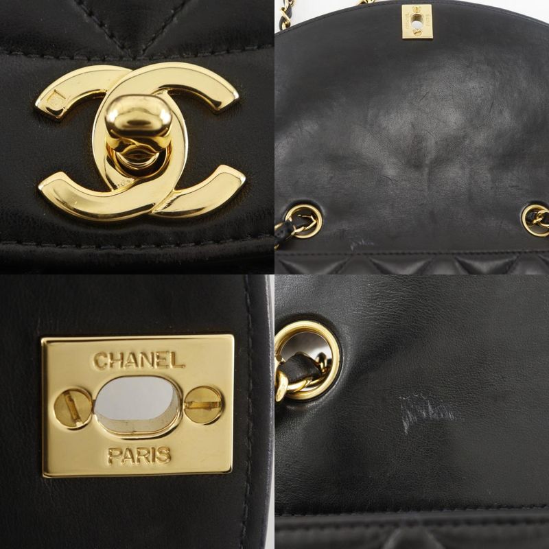 Chanel Diana 22 Chain Shoulder Matelasse A01164 Lambskin Black Ladies Shoulder