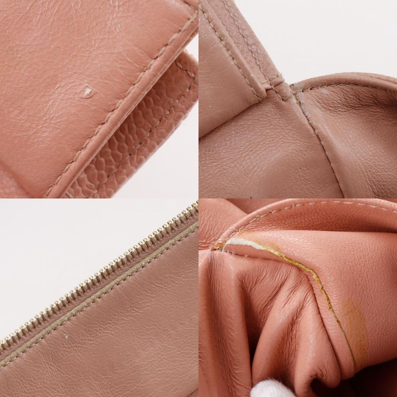 Chanel Matelasse Coco Mark Chain Tote A15688 Caviar Skin Pink Ladies Tote Bag