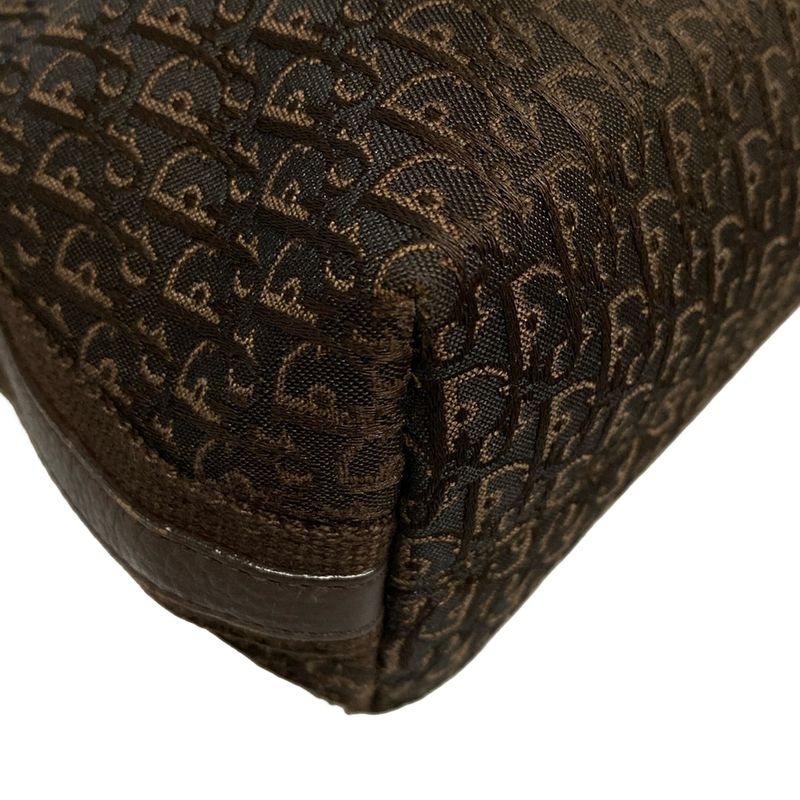 Dior/christian Dior Shoulder Bag Street Chictrotter Dark Brown Leather
