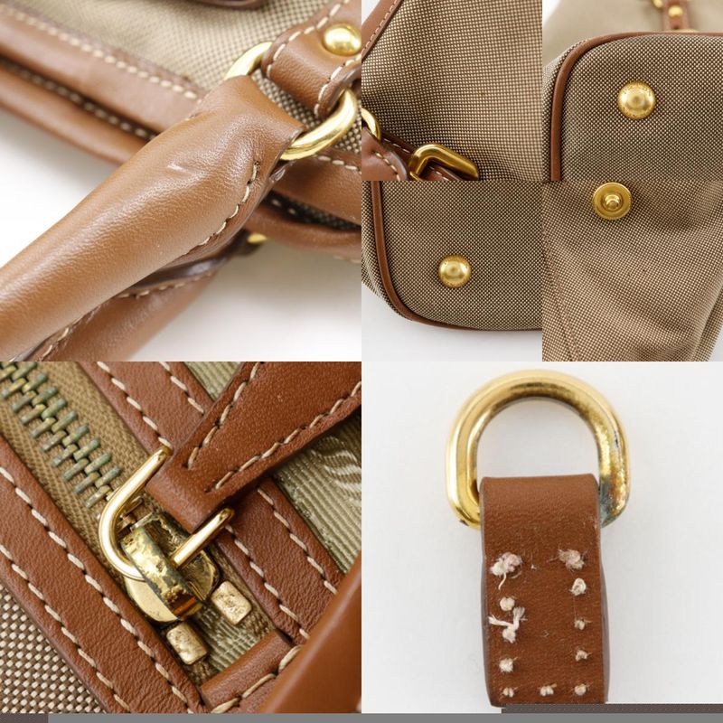 Prada Logo 2WAY Shoulder Bn1841 Canvas And Leather Beige Ladies Handbag