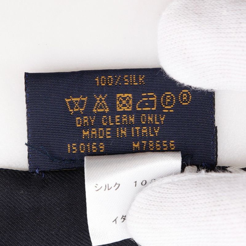 Louis Vuitton Bandeau Monogram Confidential M78656 Silk White Women's Scarf