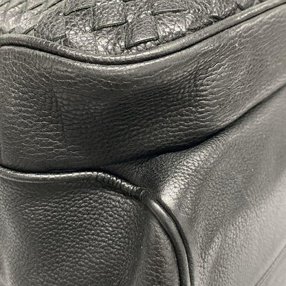 Bottega Veneta Intrecciato Black Leather Handbag