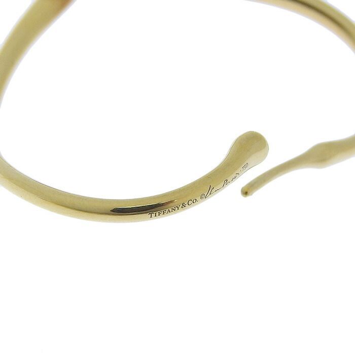 Tiffany & Co Tiffany & Co Open Heart Hoop Earrings Small 18K Yellow Gold 750