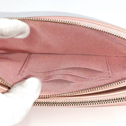 Chanel Chain Wallet Coco Mark Leather Pink A84450