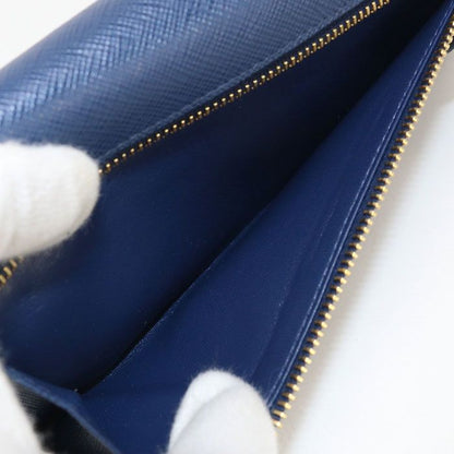 Prada 1mh132 QME F0016 Long Saffiano Leather With Ni Fold Coin Purse Women