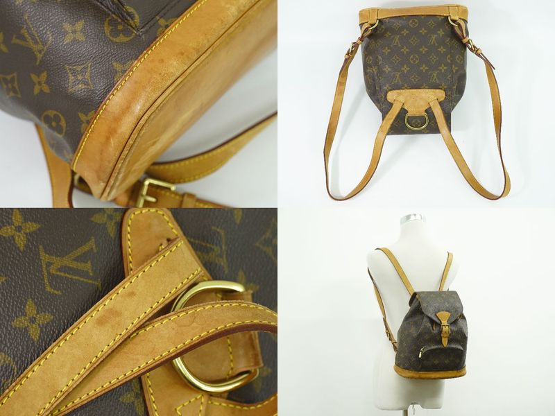 Authentic Louis Vuitton LV Montsouris MM Backpack Sac Backpack Monogram Brown