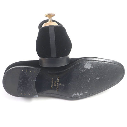 Louis Vuitton Hauteuil Line LV Logo Gold Embroidery Velvet Opera Shoes Loafers