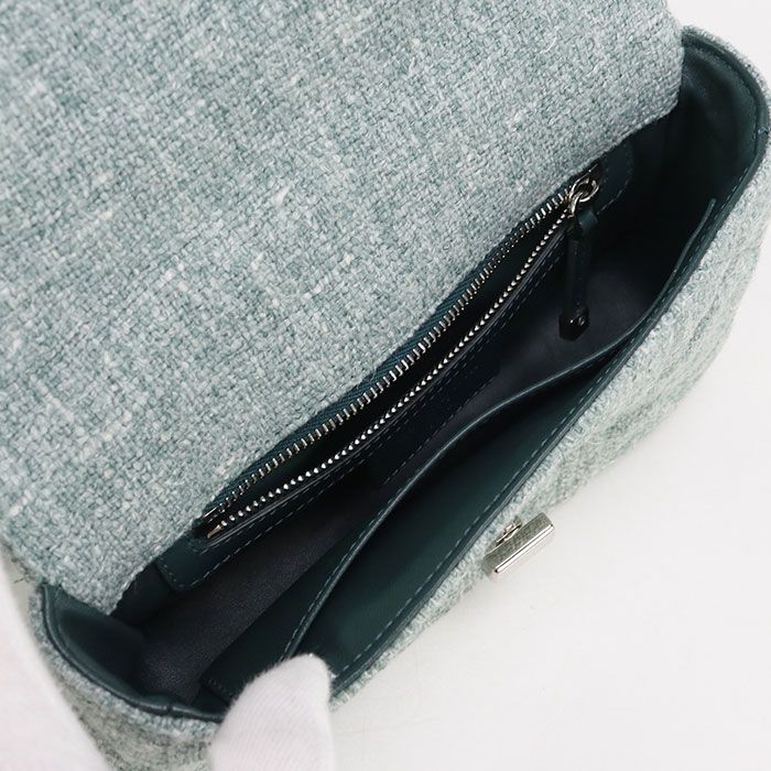 DIOR Small Cannage Dior Caro M9241 Shoulder Bag Tweed Women's