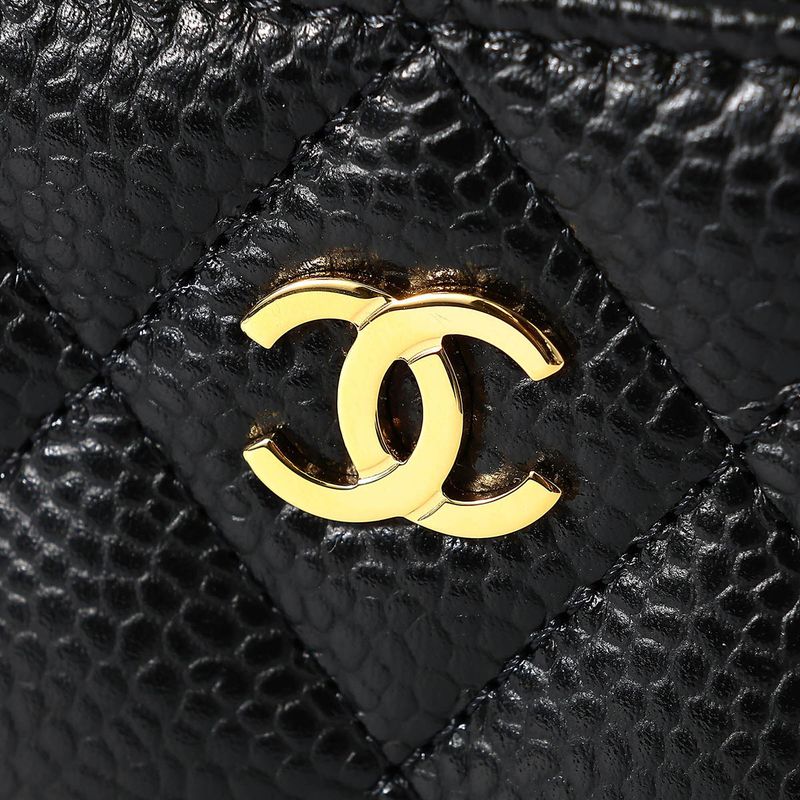 Chanel Card Case Classic ZIP COIN Purse Black