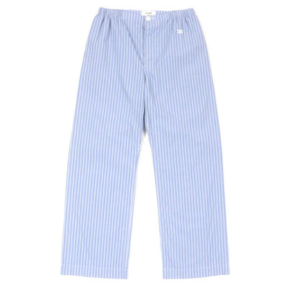 Celine 2p01a870v 100% Cotton Stripe Poplin Triomphe Embroidered Logo Button