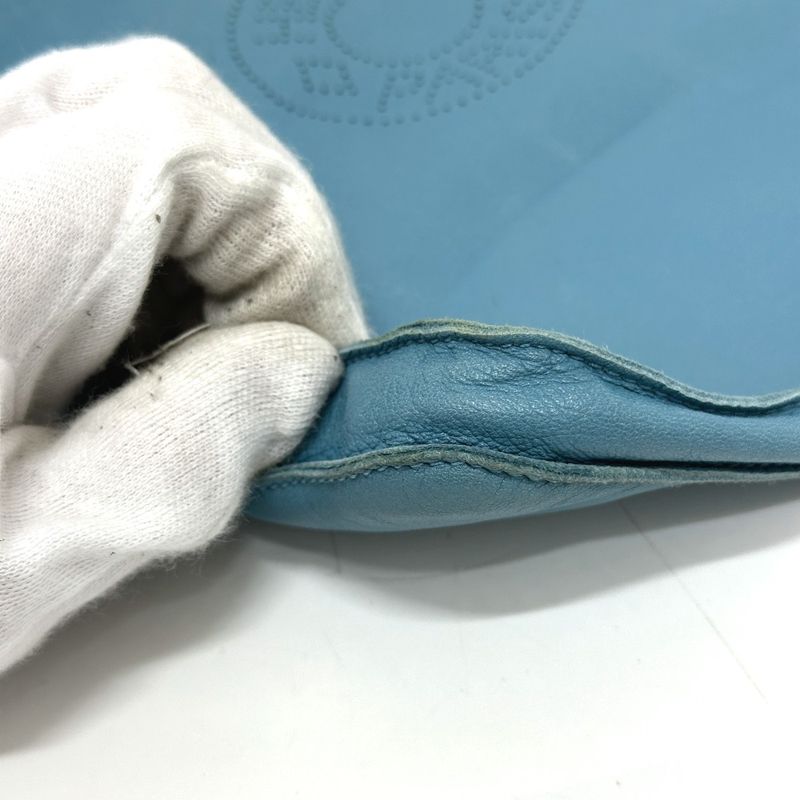 Hermes Shoulder Bag Crudo Cell Leather Blue Jean Blue