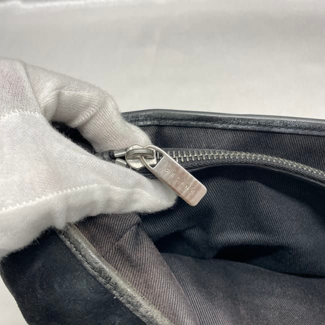 Celine Handbag Boogie Bag Black C Macadam Excellent Condition Suede