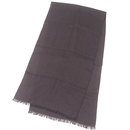 Gucci 165904 Wool Silk GG Logo Jacquard Allover Fringe Scarf Brown Made In