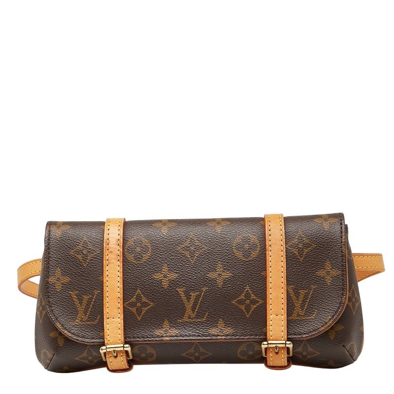 Louis Vuitton Monogram Pochette Marelle M51159 Brown PVC Leather Women Louis