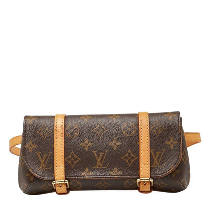 Louis Vuitton Monogram Pochette Marelle M51159 Brown PVC Leather Women Louis