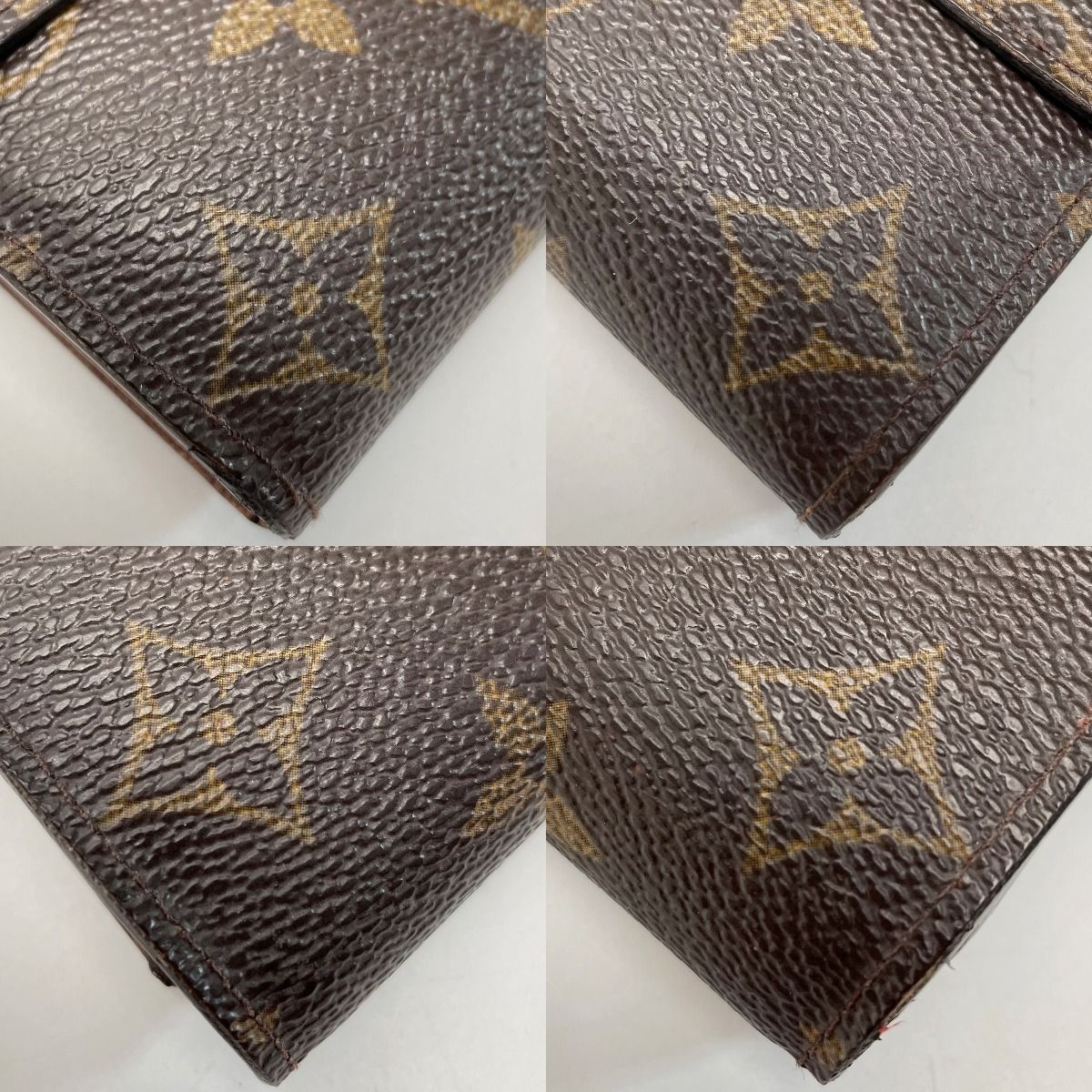 Louis Vuitton Pochette Portomone Credit M61725 Brown Long Wallet