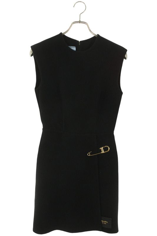 Prada P3k49e Washed Twill Mini Dress Women 36