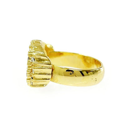 Christian Dior GP Rhinestone Dior Logo Ring Gold 404035 Ring