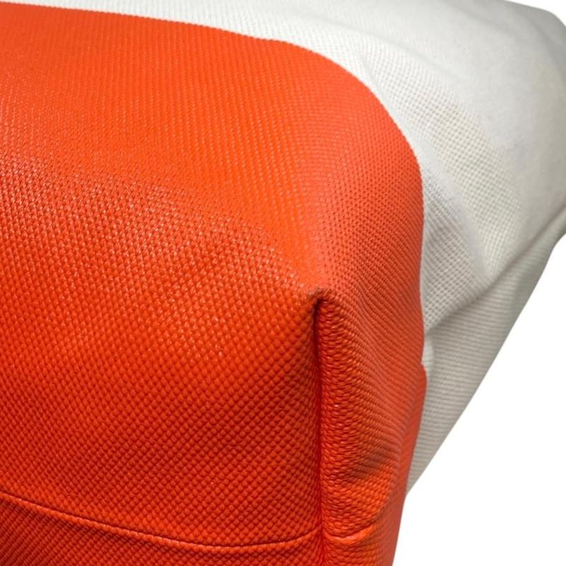 Gucci Tote Bag Large 782741 Embossed Canvas Logo White Orange Gucci