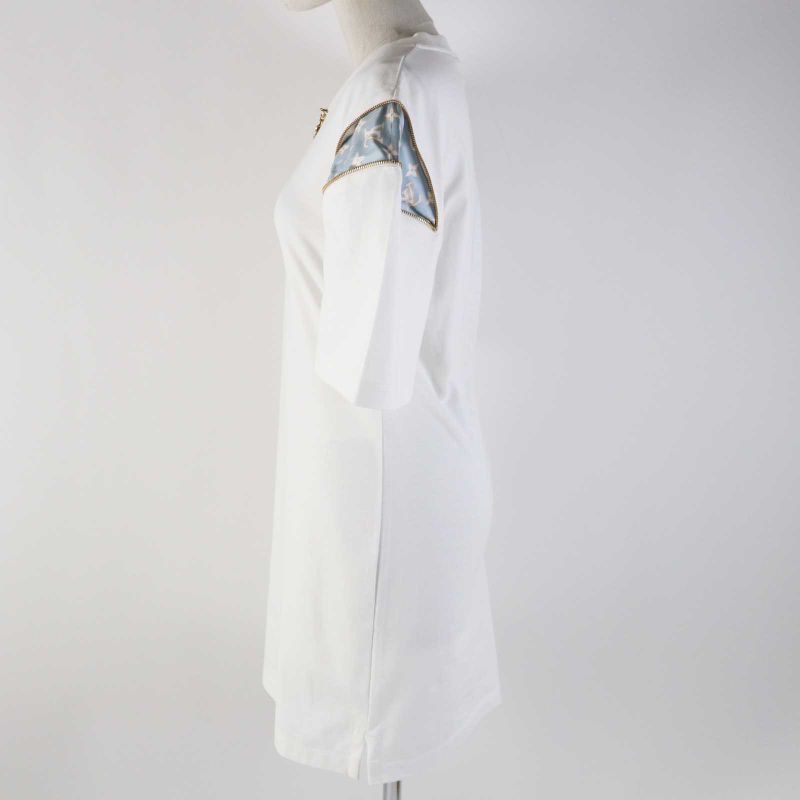 Louis Vuitton 23AW 1abrxk Zipper Sleeve T-shirt Dress Cotton Dress White Light