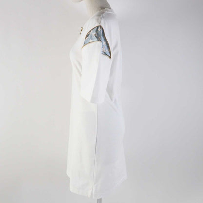 Louis Vuitton 23AW 1abrxk Zipper Sleeve T-shirt Dress Cotton Dress White Light