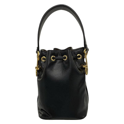 Fendi Handbag Mini Montresor 8bs010 Black Drawstring Shape / Mini Bag Leather