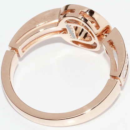 Bulgari Ring 18K Pink Gold Pave Diamond 028ct Bulgari Ring An855854 346213