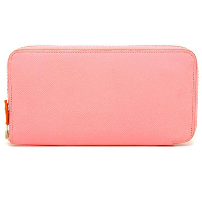 Hermes Azap Silkwin Long Wallet Long Wallet Pink And Orange Silver Hardware
