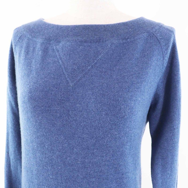 CHANEL P48050 100% Cashmere Long-sleeved Knit Pullover With Coco Motif At Hem