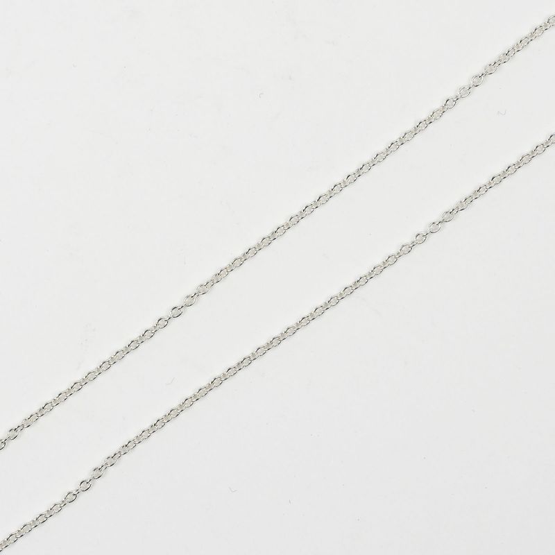 Tiffany & Co 1837 Interlocking Circle 925 Silver And Rubed Metal Ladies 5.11g