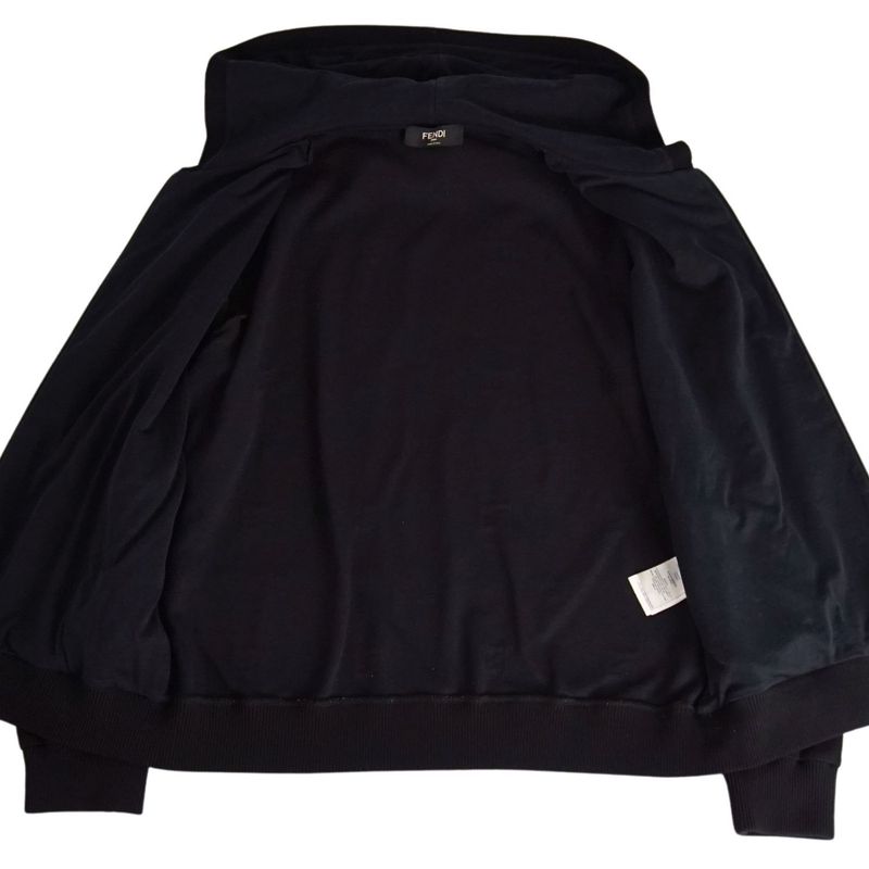Fendi Sweatshirt Hoodie Zip Up Zucca Pattern FF