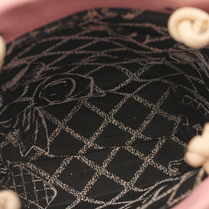 Chanel Mini Tote Bag Essential Logo Mark Lambskin Pink Silver Hardware Handbag