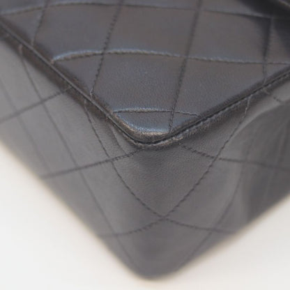 Chanel No 3 Black Lambskin Ghardware Mini Matelasse 17 Chain Shoulder Bag Black