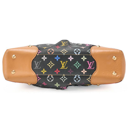Louis Vuitton Monogram Multicolor Judy MM 2WAY Handbag Noir Black M40255 (gold