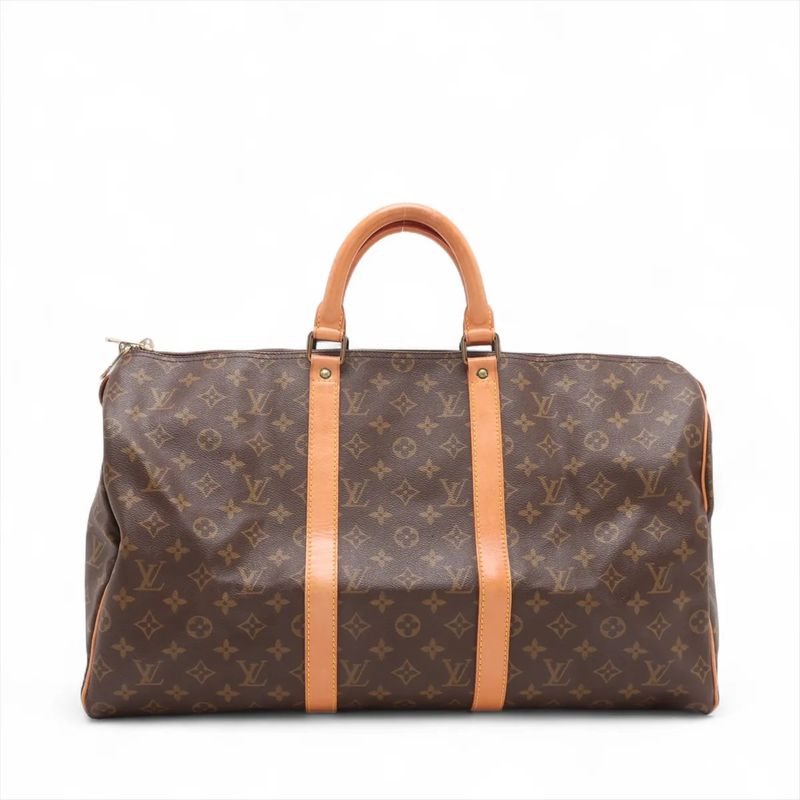 Louis Vuitton Monogram Keepall 50 M41426 Leather Boston Bag Business Travel