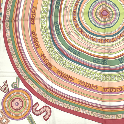 Hermes Scarf Carre 90 France Paris 24 Fbg Silk Multicolor