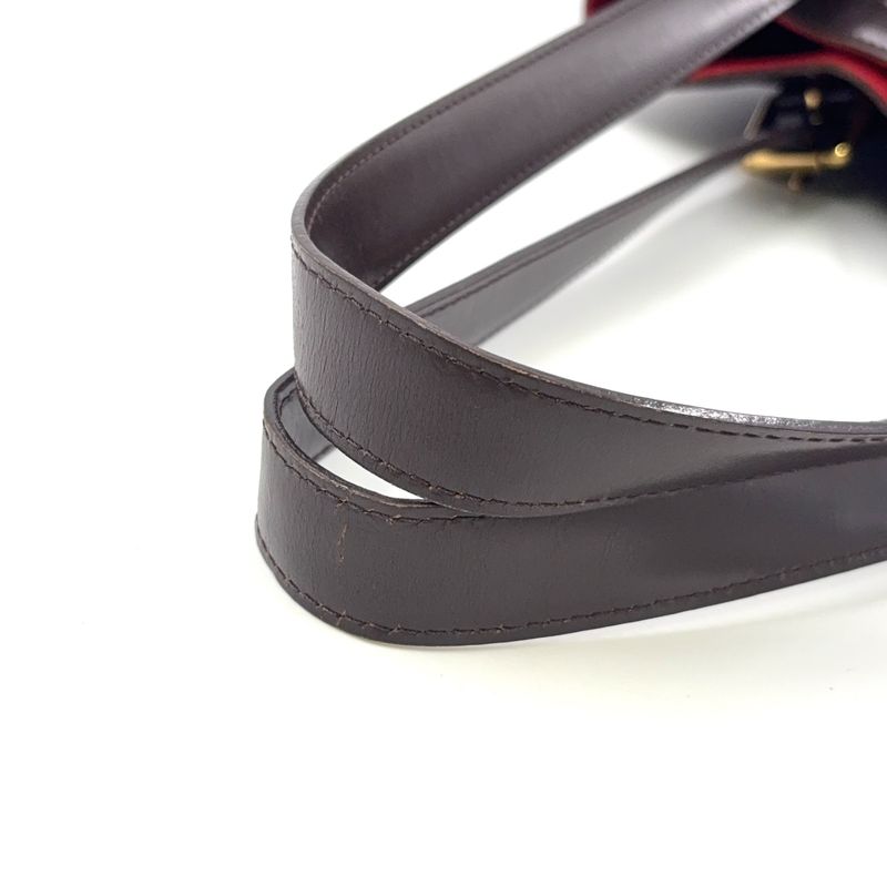 Louis Vuitton Hampstead MM Damier Ebene Damier Ebene Leather × PVC Brown Tote