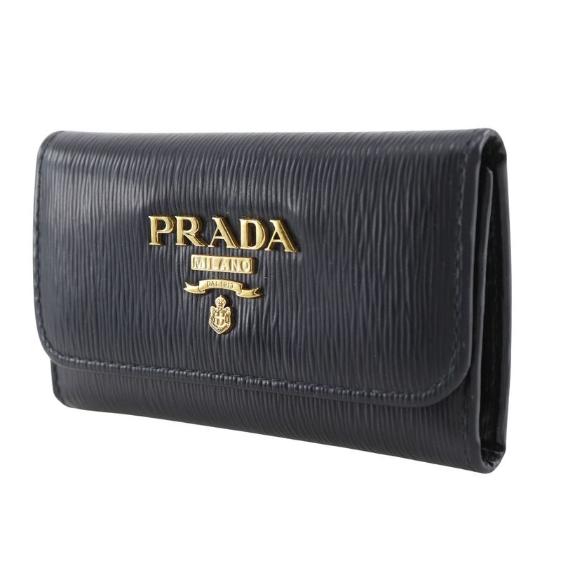 Prada Logo Hardware 6-rib Leather _ Key Case