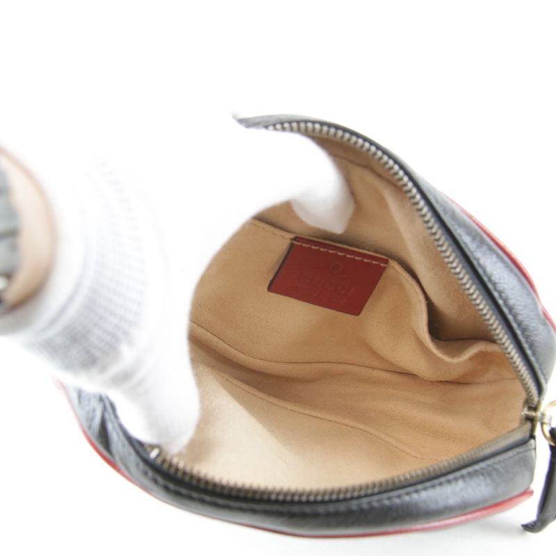 Gucci 476434 493075 GG Marmont Waist Bag Leather Women's