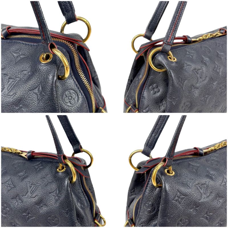 Louis Vuitton Pontje Shoulder Bag Mini Tote Bag Empreinte Leather Embossed Navy