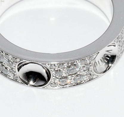 Louis Vuitton 18K White Gold Full Pavé Diamond Petite Bague Empreinte Ring