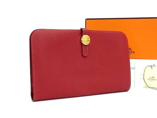 Hermes Dogon GM Togo Fold Long Wallet Card Holder Ladies Svhardware □C