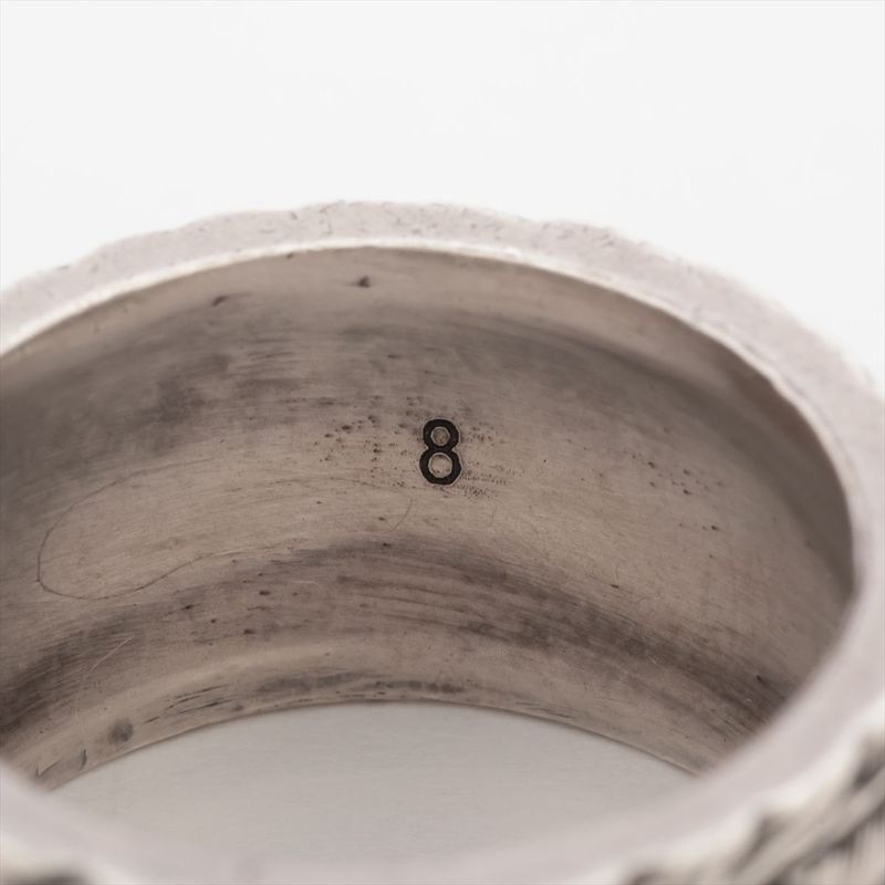 Gucci Taiga - Head Arabesque Garden Silver Ring #8 Made In Italy
